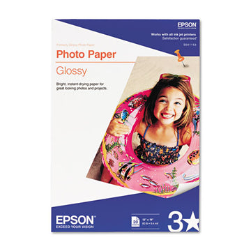 Epson® Glossy Photo Paper, 9.4 Mil, 13 X 19, Glossy White, 20-pack freeshipping - TVN Wholesale